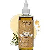 Cristina's Curls Nourishing Baby Hair &amp; Scalp Oil &ndash; Lightweight Massage Oil To Loosen Dry Flakes And Seal Softness