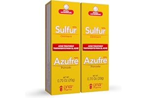 Biosulfur Grisi Acne Treatment: Fights Pimples, Blackheads, Blemishes, Improves Damaged Skin from Acne Scars, Prevents Breakouts, Keeps Pores Clear, Controls Oil, Sulfur Ointment, 0.70 Ounce, 2-Pack