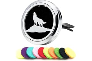 AZNECK 30mm Car Diffuser Vent Clip Aromatherapy Car Essential Oil Diffuser Vent Clips Car Air Fresheners Scents Diffuser Vent Clip (Wolf)