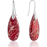 SELOVO Stone Fishhook Dangle Drop Earrings Statement Earrings for Women Stone