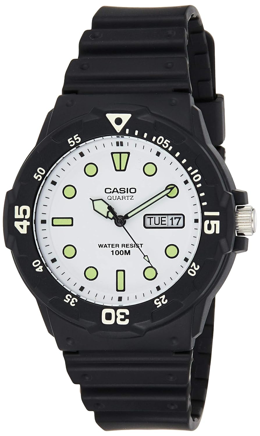 Casio Analog Rotating Bezel White Dial Watch MRW-200H-7EVDF main image 1