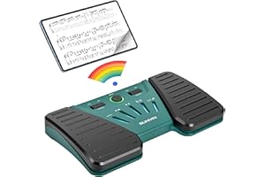 SUNYIN Wireless Page Turner Pedal Bluetooth Foot Control for Ipad Tablets Phones Rechargeable Hands-Free Anti-slip(Green)