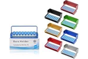 Tankredrug US Stock 7Pcs Colorful 24 Holes Endo Box Organizers Sterilizer Case With Cover Design for Placing Bur Holder Tips