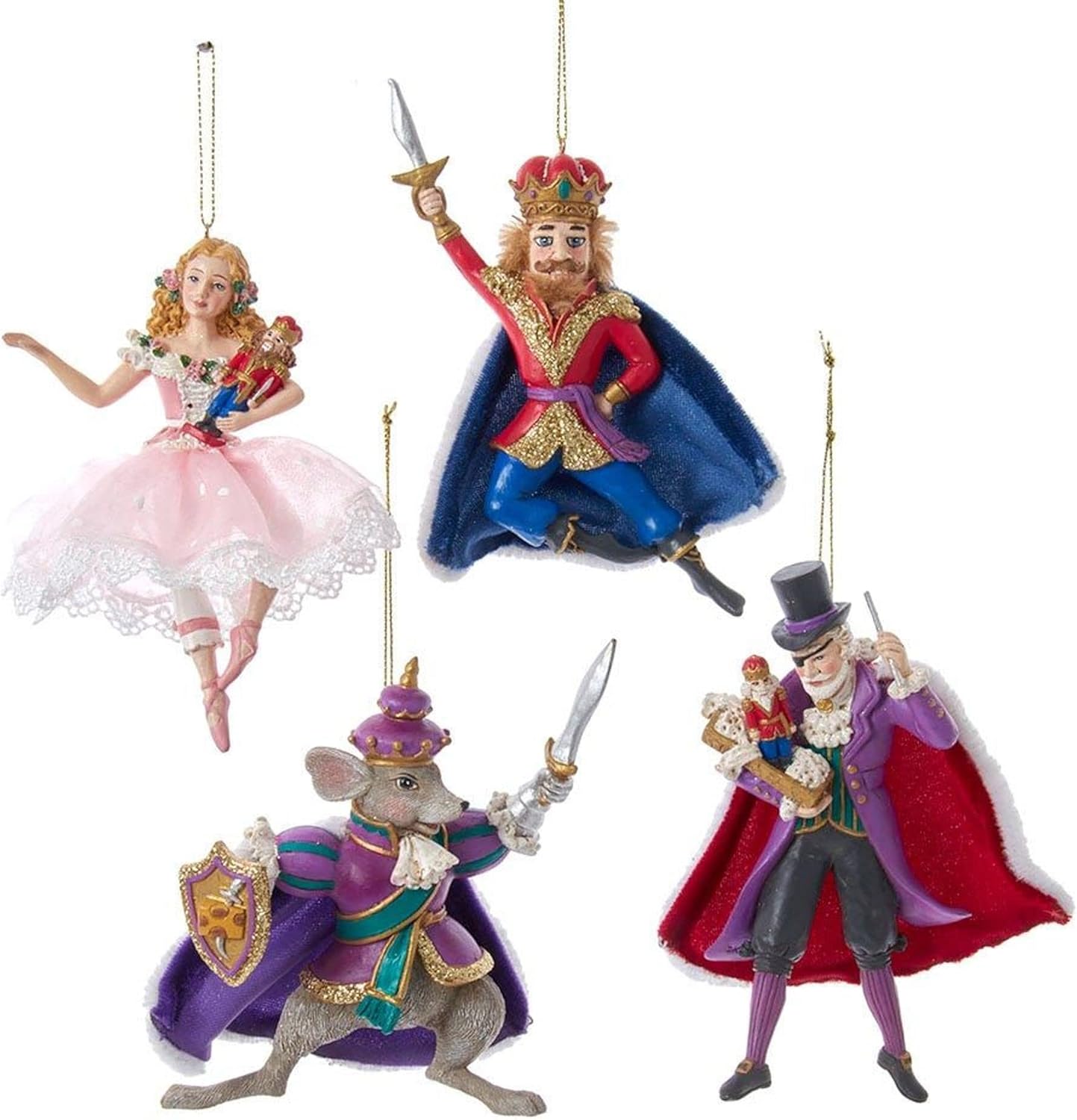 Nutcrackers - Nutcracker Suite Ornaments, 4 Assorted