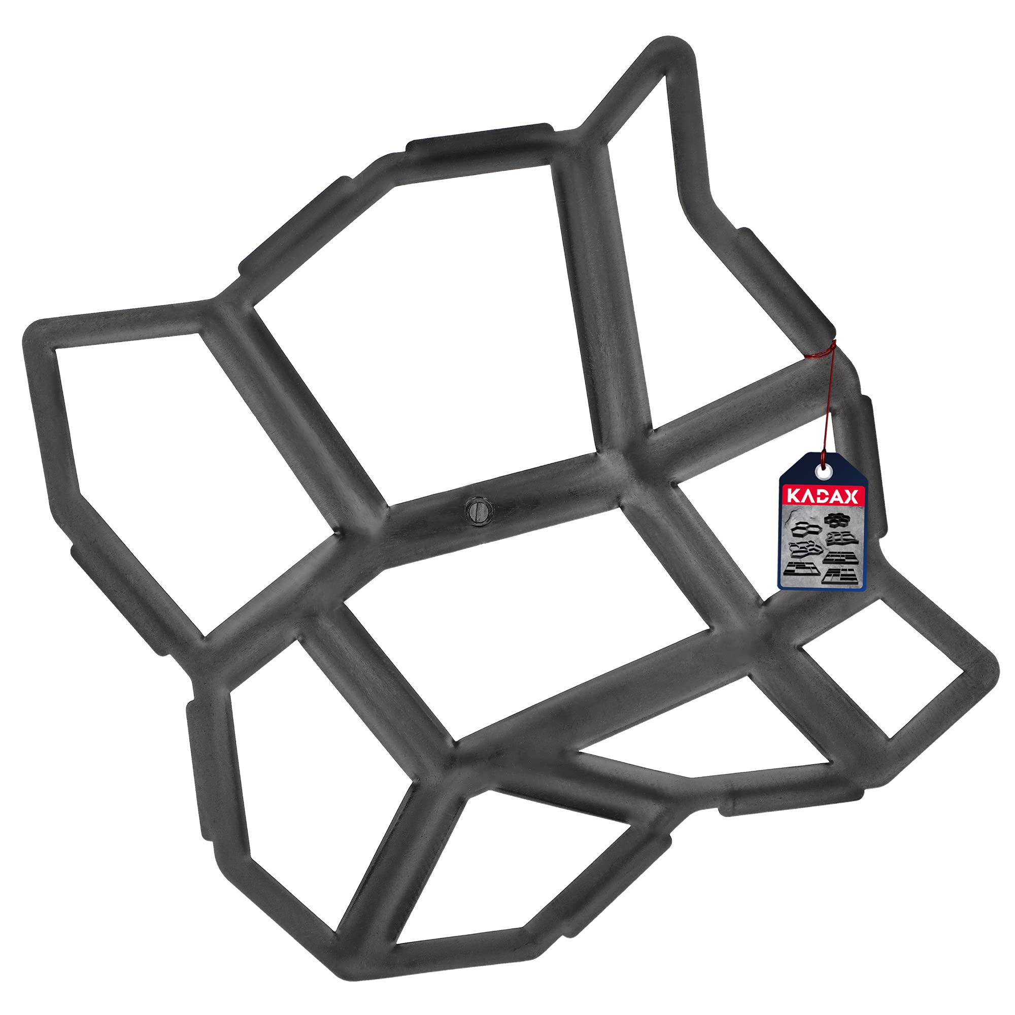 KADAX Plastic Paving Stone Mould, Concrete Mould, Walkway Shape, Formwork Mould, Paving Stone Mould, Springboard Mould, Paving Stencil (16.5 x 16.7 x 1.5 inch, Pattern 3)