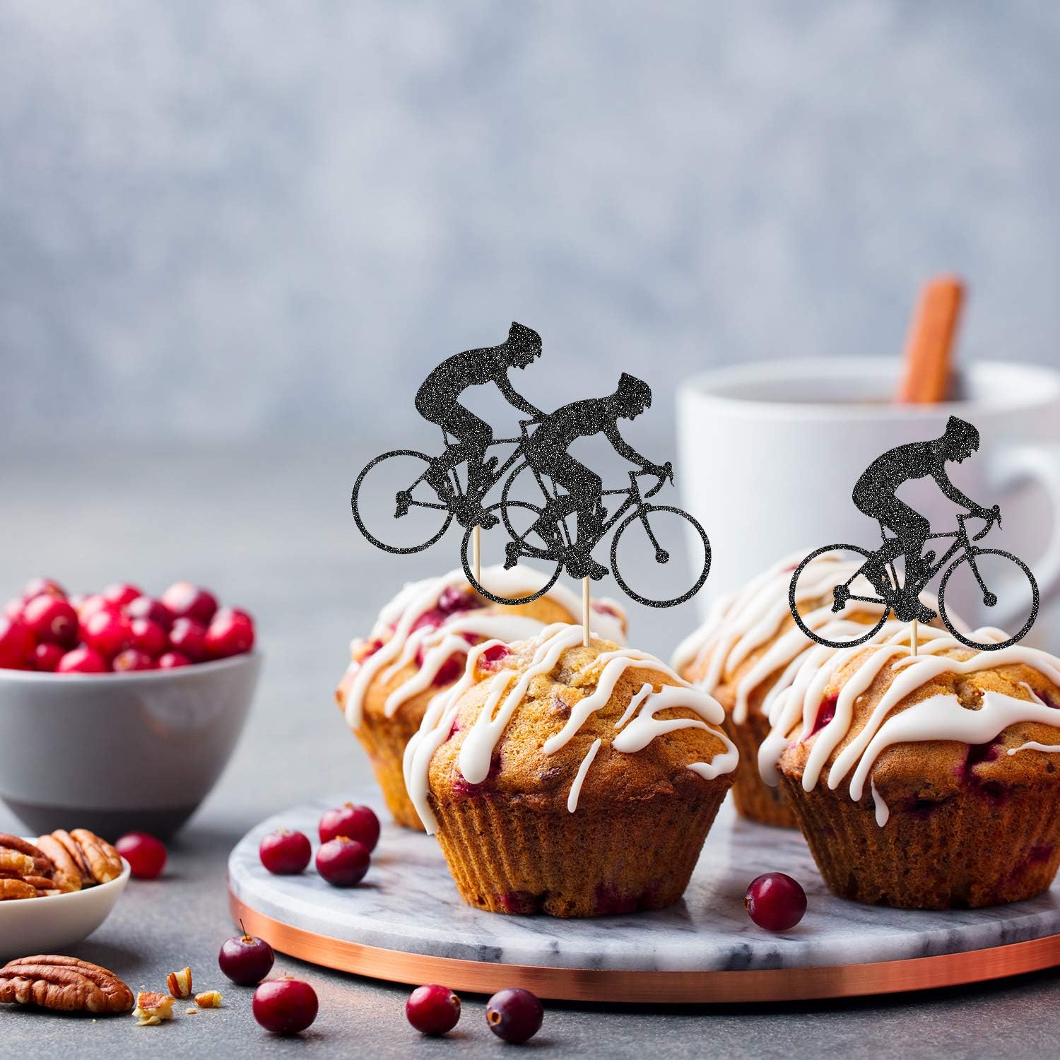 Blulu 72 Pieces Gateau Topper De Velo Cake Topper De Velo Decoration De Gateau De Velo De Paillettes Pour Fourniture Fete D Anniversaire A Theme Velo Amazon Fr Cuisine Maison