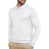 COOFANDY Men's Dress Crew Neck Sweater Lightweight Sweatshirts Knitted Pullover Casual Fashion Long Sleeve Sweater