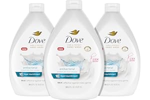 Dove Antibacterial Hand Wash Care & Protect Pack of 3 Protects Skin from Dryness, Moisturizers More Than The Leading Ordinary Hand Soap, 34 oz