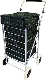 Oypla 4 Wheel Folding Shopping Trolley Bag Cart 95x54x54cm view 4