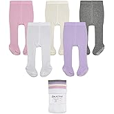 LA ACTIVE Baby Girls Tights - Cozy Warm Cotton Winter Tights Toddler Infant Newborn Kids Stockings Non-Skid Grip