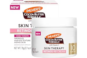 Palmer's Cocoa Butter Formula Face Cream, Skin Therapy Retinol-10 Moisturizer, 2.7 Oz, Vitamin E & Hyaluronic Acid, Helps Reduce Fine Lines & Uneven Skin Tone, 48Hr Moisture, Dermatologist Approved