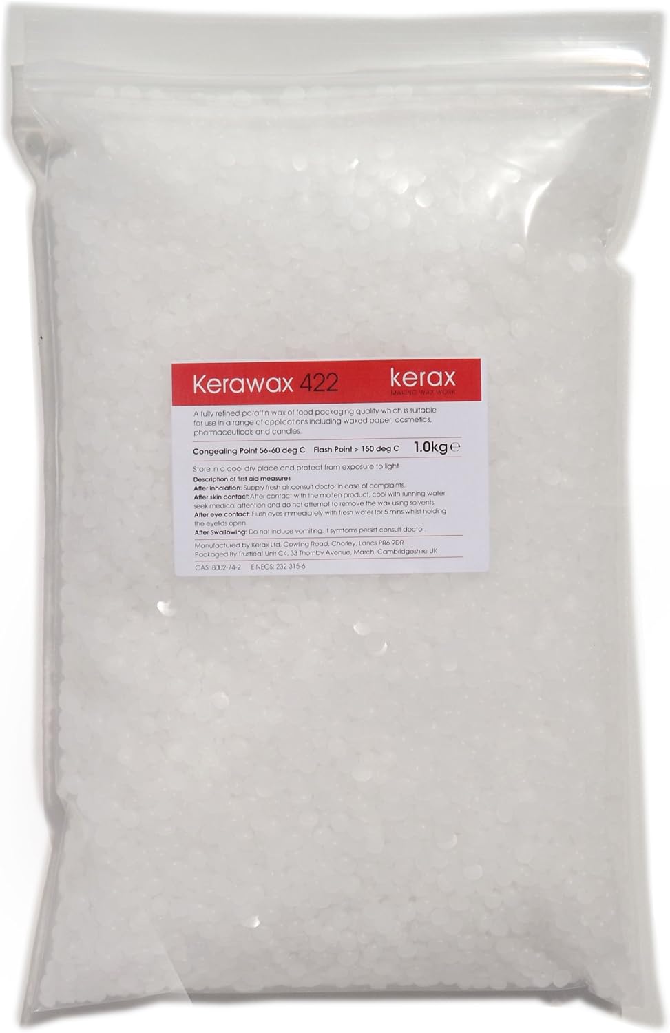1kg Paraffin Wax Kerawax P9056 inc 20 Wicks Amazon.co.uk Kitchen & Home
