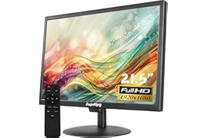 Suprlipy 21.5" FHD Mini LCD Monitor Display Screen 1920x1080 60Hz 16:9 BNC VGA HDMI AV with USB Input Built-in Loudspeaker for CCTV Security Camera DVR PC Game Console