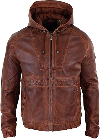 veste a capuche marron