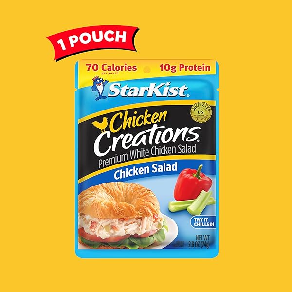 STARKIST CHICKEN CREATIONS, CHICKEN SALAD, SINGLE SERVE POUCH, 2.6 OZ