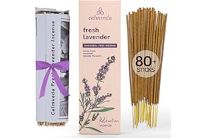 Fresh Lavender Incense Stick - (80 Scent Sticks) Charcoal Free Incense Stick, Made from Upcycled Flowers | Incense Sticks Non