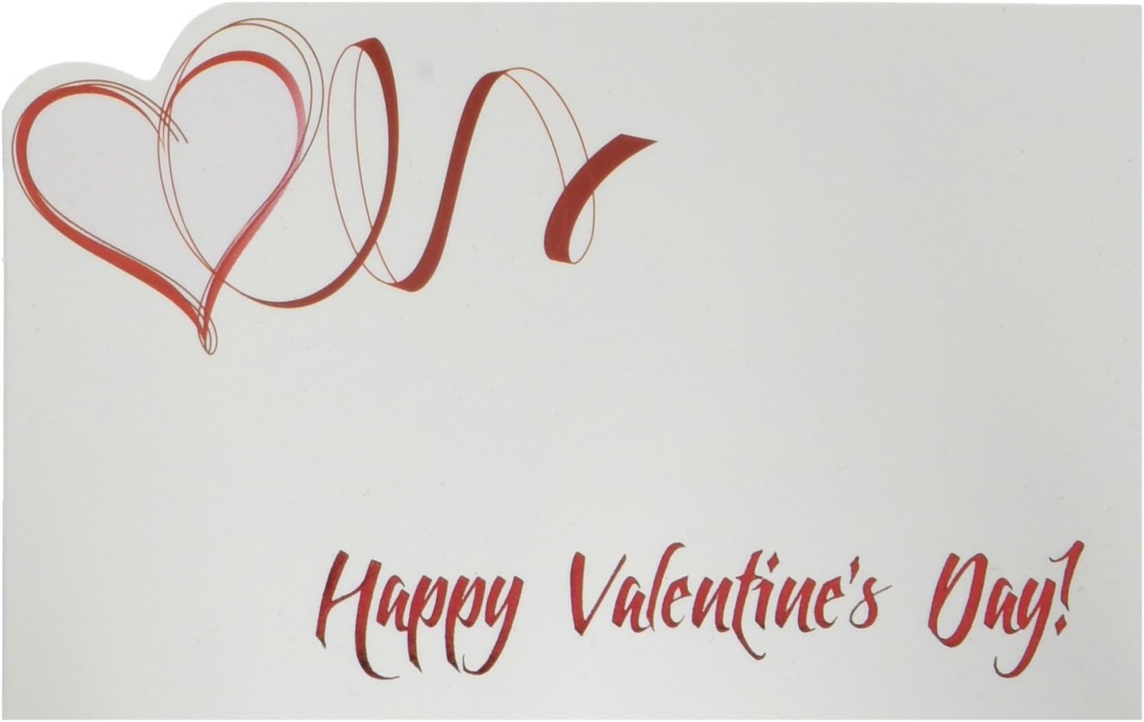 Design88 Enclosure Cards Happy Valentine's Day Red Heart Swirl 50 Pack