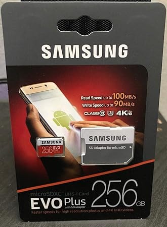 Amazon Com Samsung Evo Plus 256gb Uhs I Microsdxc U3 Memory Card With Adapter 10 Pack Computers Accessories