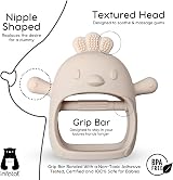 Infatot Teething Mittens Chicken Silicone Glove Baby Toy 0-6 Months Cream view 6