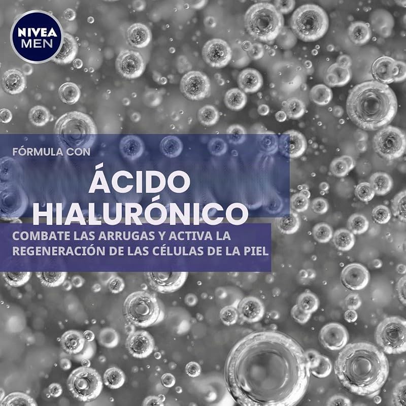 MEN Hydro Hydro Hydro gel facial anti-idade (50 ml), gel hidratante que suaviza até rugas profundas, cuidados faciais de rápida absorção com ácido hialurónico