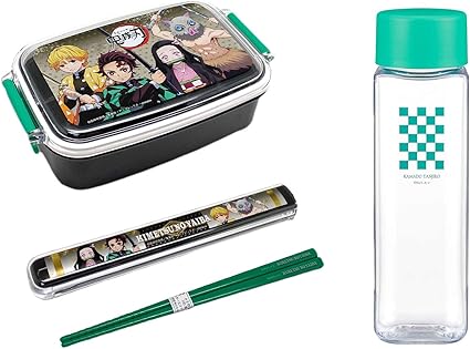 Amazon 鬼滅の刃 お弁当箱 ランチ3点セット ランチボックス 引フタ箸箱セット スクエアボトル400ml 炭治郎柄 オーエスケー 弁当箱 通販