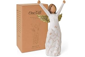 Cuayaes Inspirational Gifts for Women, Courage Angel Figurine Healing Gifts Congratulations New Beginnings, Cancer Gifts for 