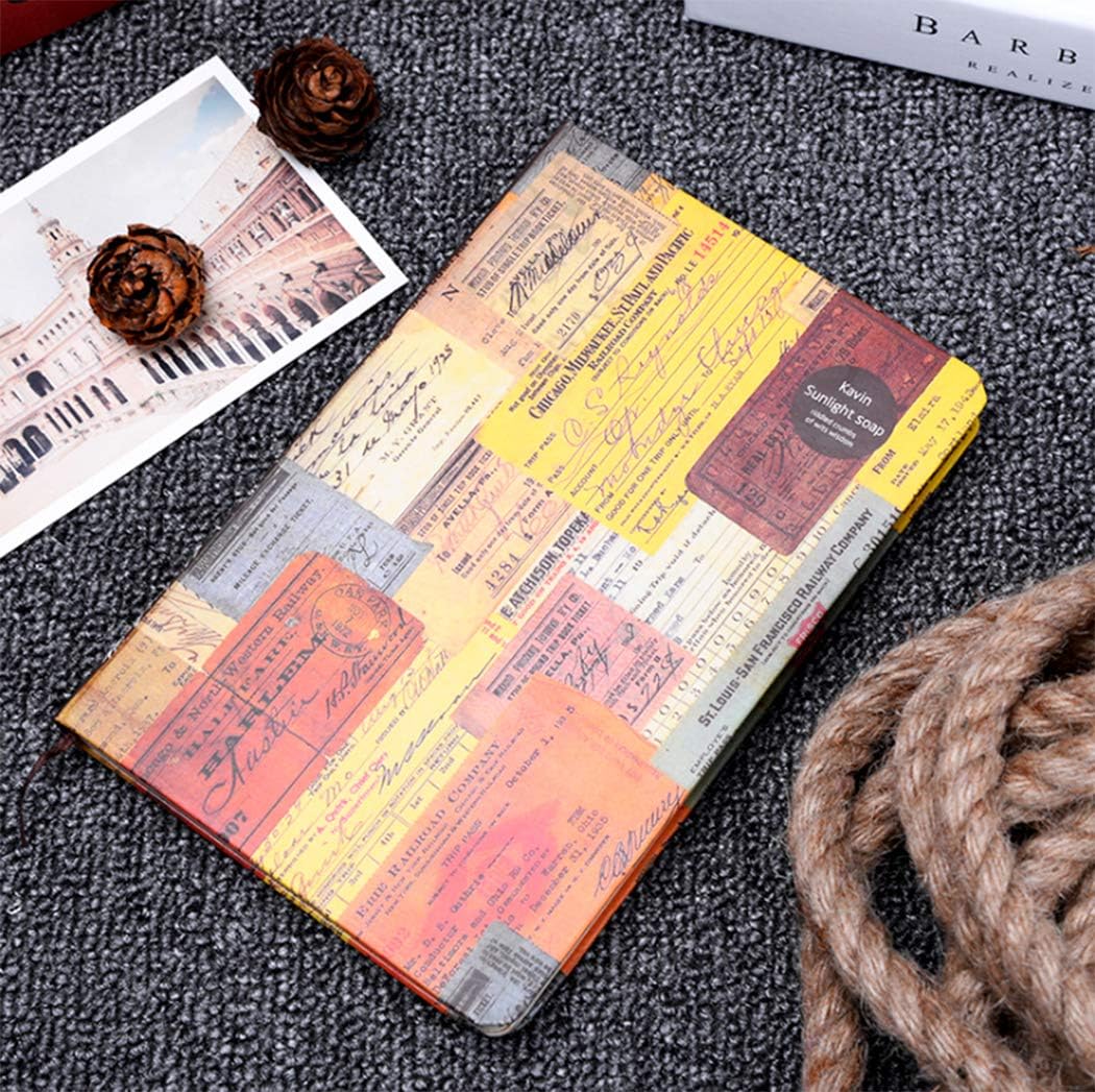 Ranvi European Retro Style Kraft Paper Notebook, Creative A5 Hard Shell Hardcover Notepad, Brown, size3 - Image 3
