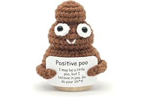 MEGANJDESIGNS Handmade Mini Funny Positive Emotional Support Pickle, Cute Stuff Funny Knitted Wool Handwoven Ornaments Christmas Crochet Gifts Under 10 Dollars for Woman Coworkers Friend Family 4.27inch (style-13)