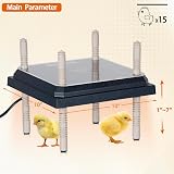 BURNTOP Chick Brooder Heating Plate 10x10 Adjustable Height Angle 55C Black view 4