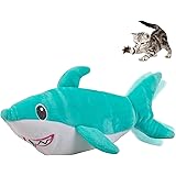 Pet Craft Supply Wiggle Pickle and Shimmy Shark Flipper Flopper Interactive Electric Realistic Flopping Wiggling Moving Fish 