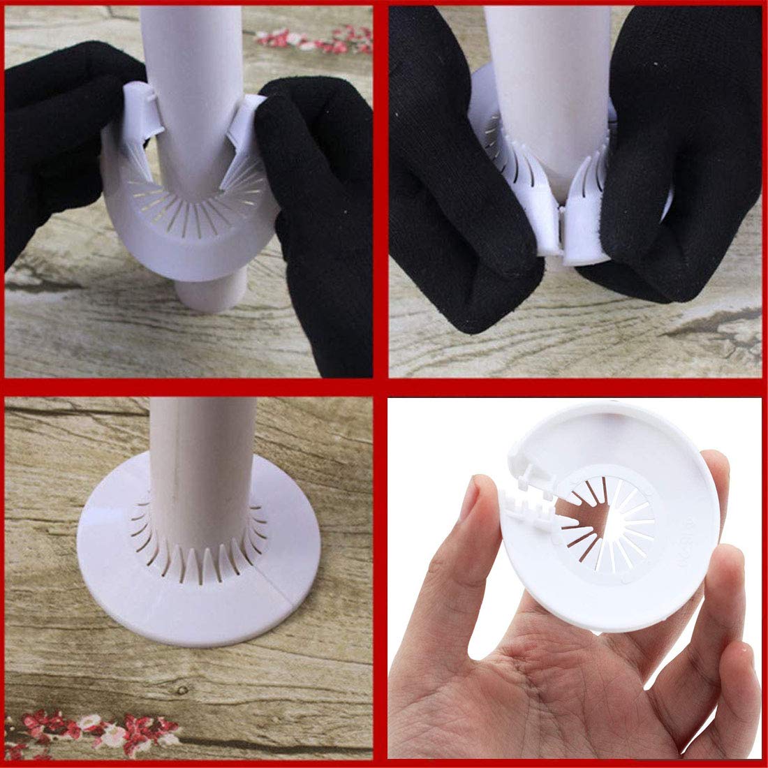 Plastic Radiator Pipe Covers White Pipe Collars Wall Universal 8-22mm for Diameter Pipe Decoration 20PCS, Klein - Image 5