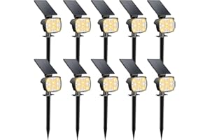 Kaxiida Solar Lights Outdoor Waterproof - 2025 Upgrade 3 Level Ultra Bright Spot Lights Uplights, LED Landscape Spotlight for Tree, Pathway, Wall, Adjustable Solar Panel Auto On/Off