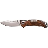 Old Timer 900OT Assisted Opening Pocket Knife 6.85in High Carbon S.S. 2.9in Drop Point Blade, Pakkawood Handle, Nickel Silver Caps, and Satin Blade Finish for Hunting, Camping, EDC, and Outdoors