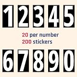 TownStix 75mm Vinyl Sticky Numbers Stick on Door Numbers 200 PCS White view 3