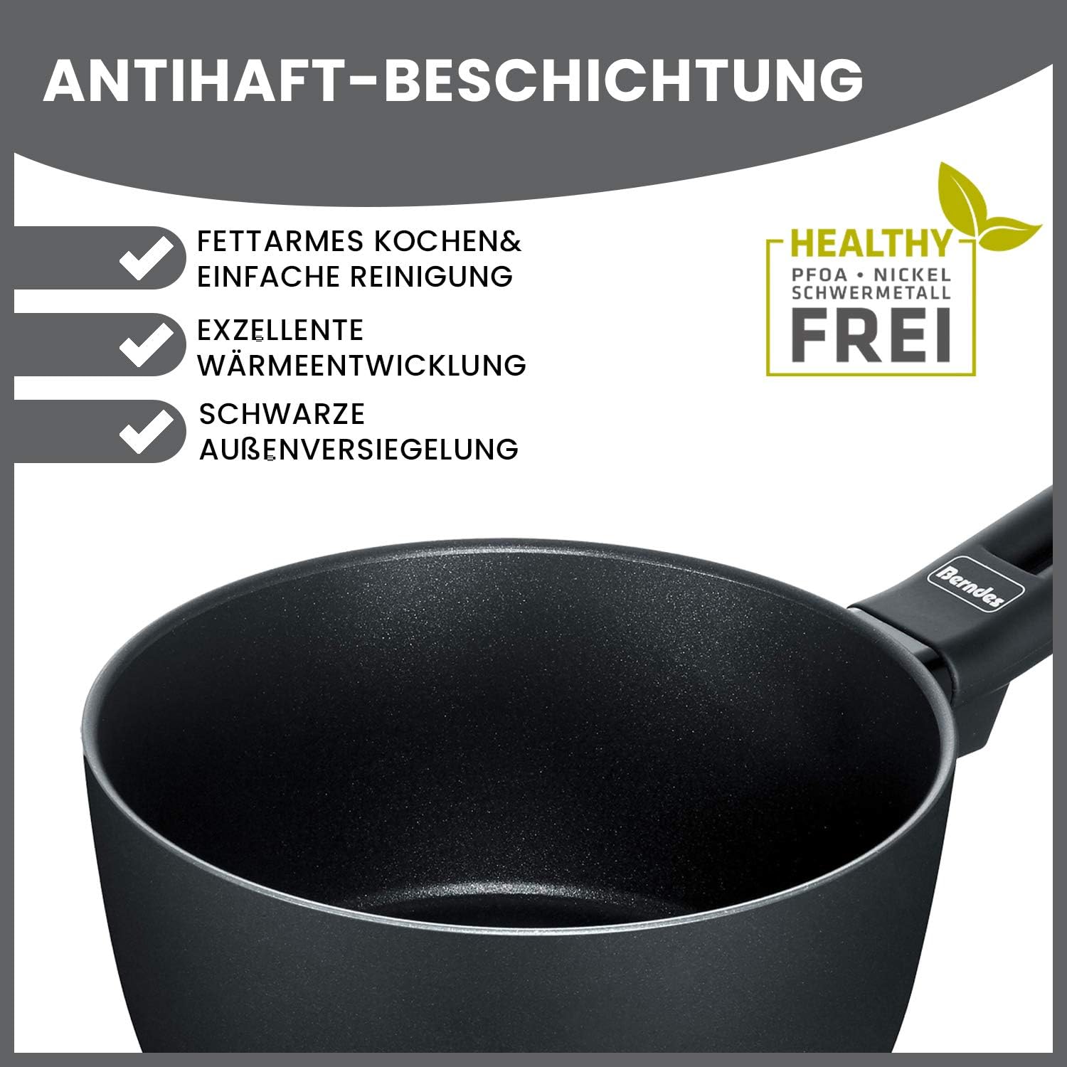 Berndes 4-Piece Saucepan Set Aluminium Induction Saucepan Set including Glass Lid - Image 3