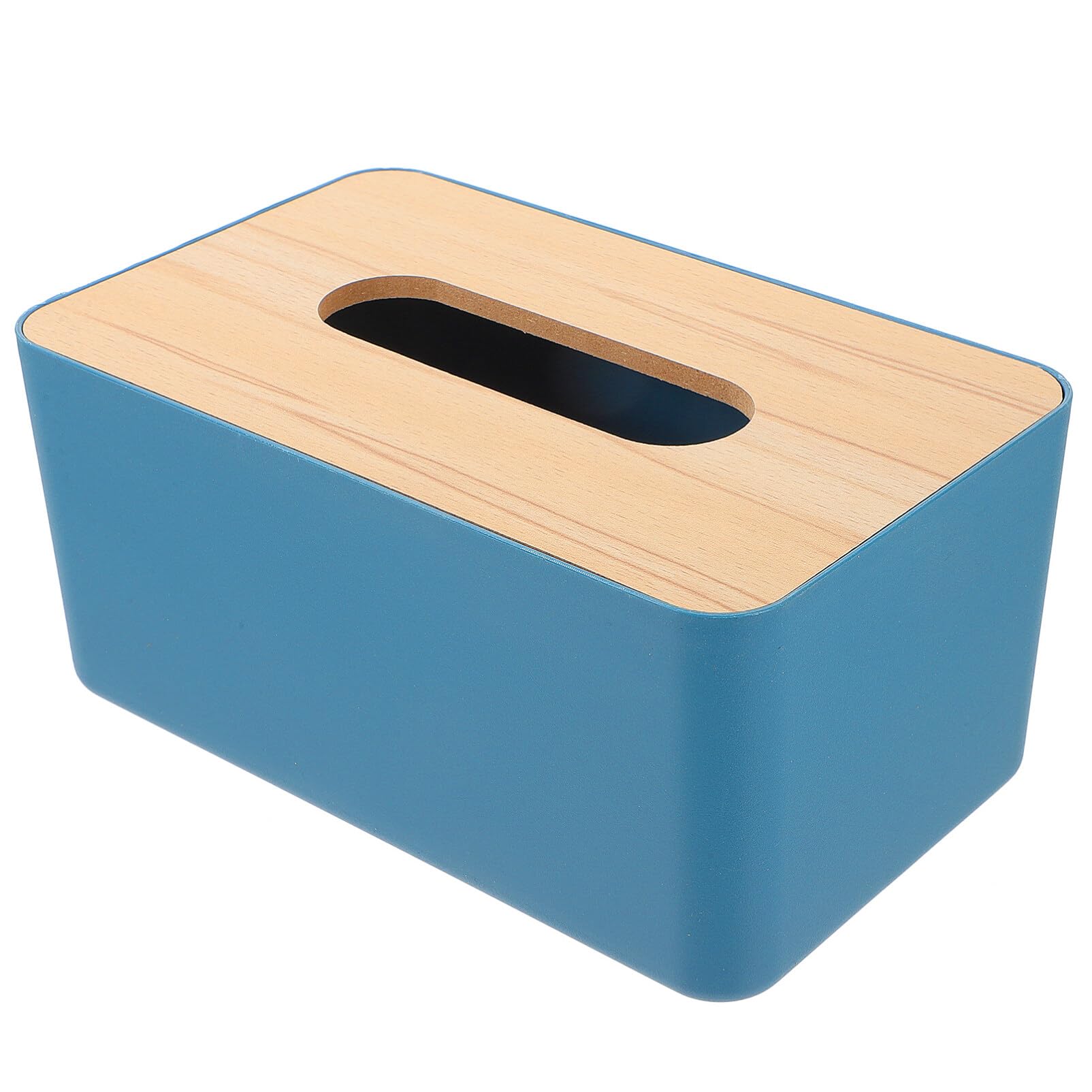 Homoyoyo Paper Box with Wooden Lid Vintage Office Decor Black Tissue Paper Napkin Dispenser Desktop Napkin Case Wooden Lid Tissue Box Tissue Box Holder Bathroom Supplies Box for Home
