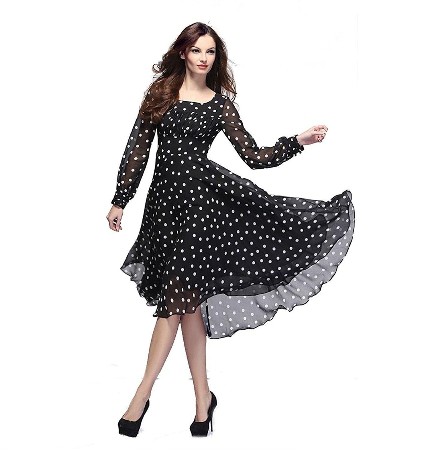 shyam export girl's crepe georgette daily wear top (se-black-dott-top-black-xl)