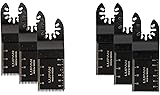 Lupan 6 pcs Mixed Wood Oscillating Multitool Saw Blade Set Fits Fein Multimaster, Porter Rockwell Cable ,Black & Decker ,Bosch Craftsman ,Ridgid Ryobi ,Makita Milwaukee ,Dewalt, Chicago and more