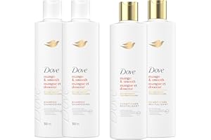 Dove Mango & Smooth Shampoo & Conditioner for Dull & Dry Hair, with Liquid Bio-Protein Care Technology, 355 ML (2 Shampoo + 2