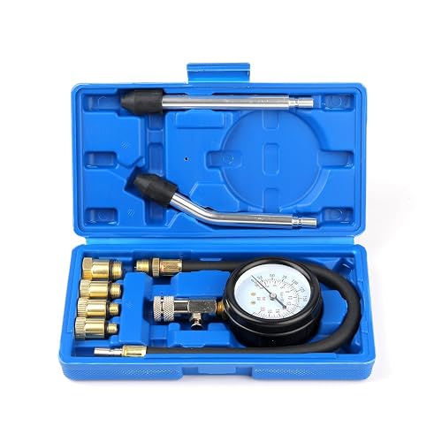 ZEAJSRU Engine Compression Tester Kit 8PCS, 0-300 PSI Cylinder Pressure ...