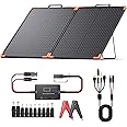 ZOUPW 100 Watt Portable Solar Panel with 20A PWM Controller,Camping Essentials,100W Foldable Solar Panel Kit for Power Station & 12V Batteries,23.5% High Efficiency IP68 Waterproof for RV Camping