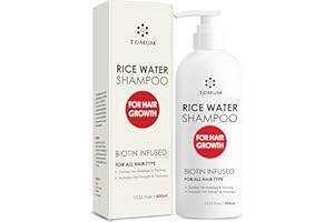 TOMUM Hair Growth Shampoo for Men and Women:Advanced Rice Water Shampoo - Promotes Strength, Health, and Thicker Hair | Natural Formula with Biotin for Thinning Hair and Hair Loss