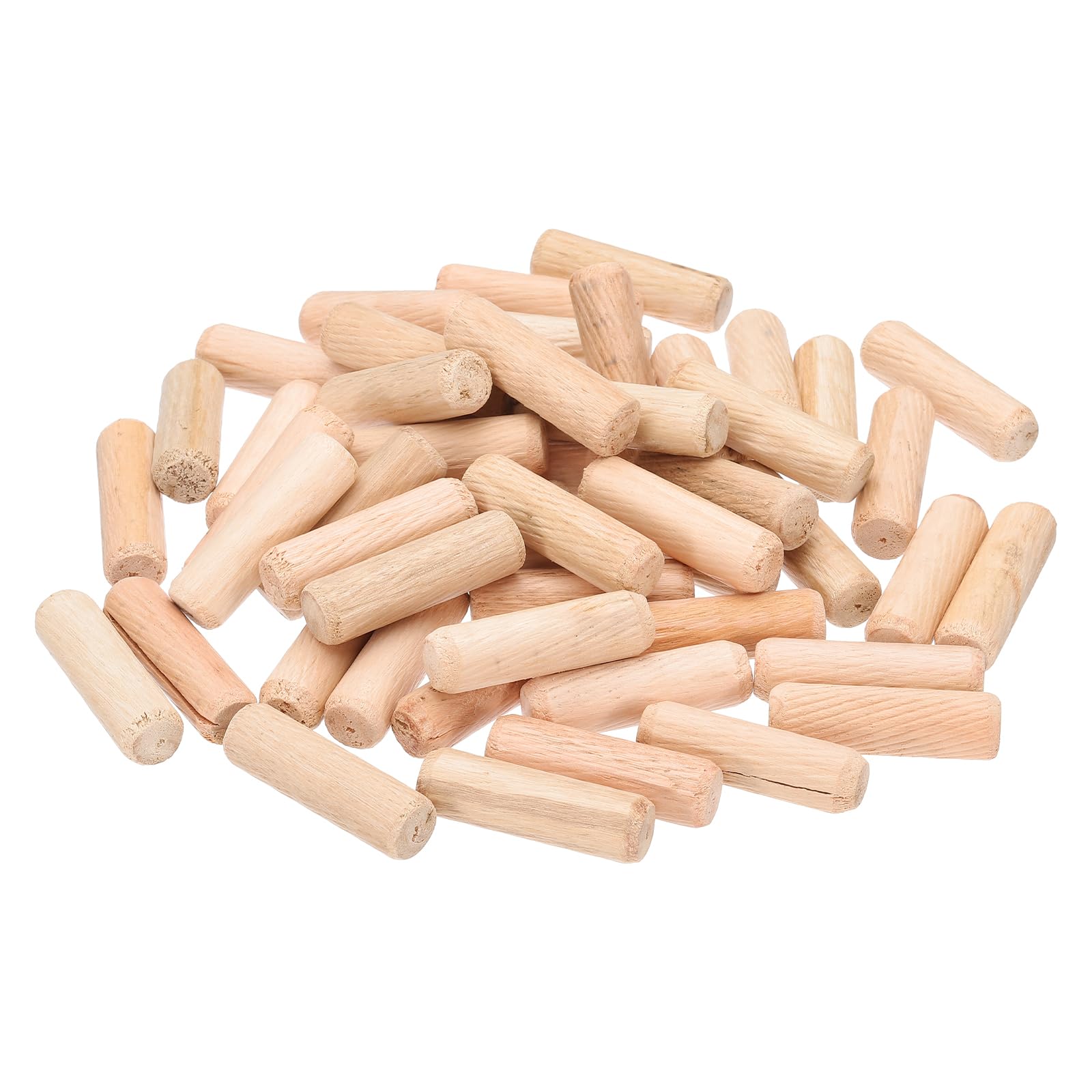 PATIKIL 1/2 Wooden Dowel Pins, 144 Pcs M12x40mm Wood Dowel Pins Hardwood Pegs Fluted Groove Easy Insertion for Crafts Furniture Door Art