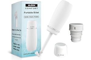 ALDIM Comfort Portable Bidet + Pocket Bidet For Travel & Camping, Versatile Kit of 2 (Two) Travel Bidets, Large 400ml(12 oz) 
