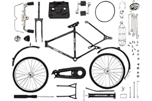 VALINK DIY Bicycled Model kit, Bike Model DIY, Mini Retro Style, Retro Classic Metal Art Bike Model Black