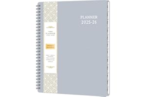 BOOQOOL 2025-2026 Planner - July 2025 - June 2026, 8" x 10", 2025-2026 Planner Weekly and Monthly, Academic Planner 2025-2026 with Flexible PP Cover, To-Do List, 12 Monthly Tabs