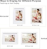 EGOFINE A5 Picture Frame 100% Solid Wood White 14x20 cm Mat Set of 4 view 5