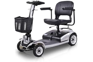 Mobility Scooters for Seniors & Adults, 4 Wheel Electric Travel Mobility Scooter with Dual Removable Batteries, Lightweight F