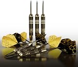 CC-Exquisite Professional Steel Tip Darts Set 6 x 22g Brass Barrels 12 Shafts view 2