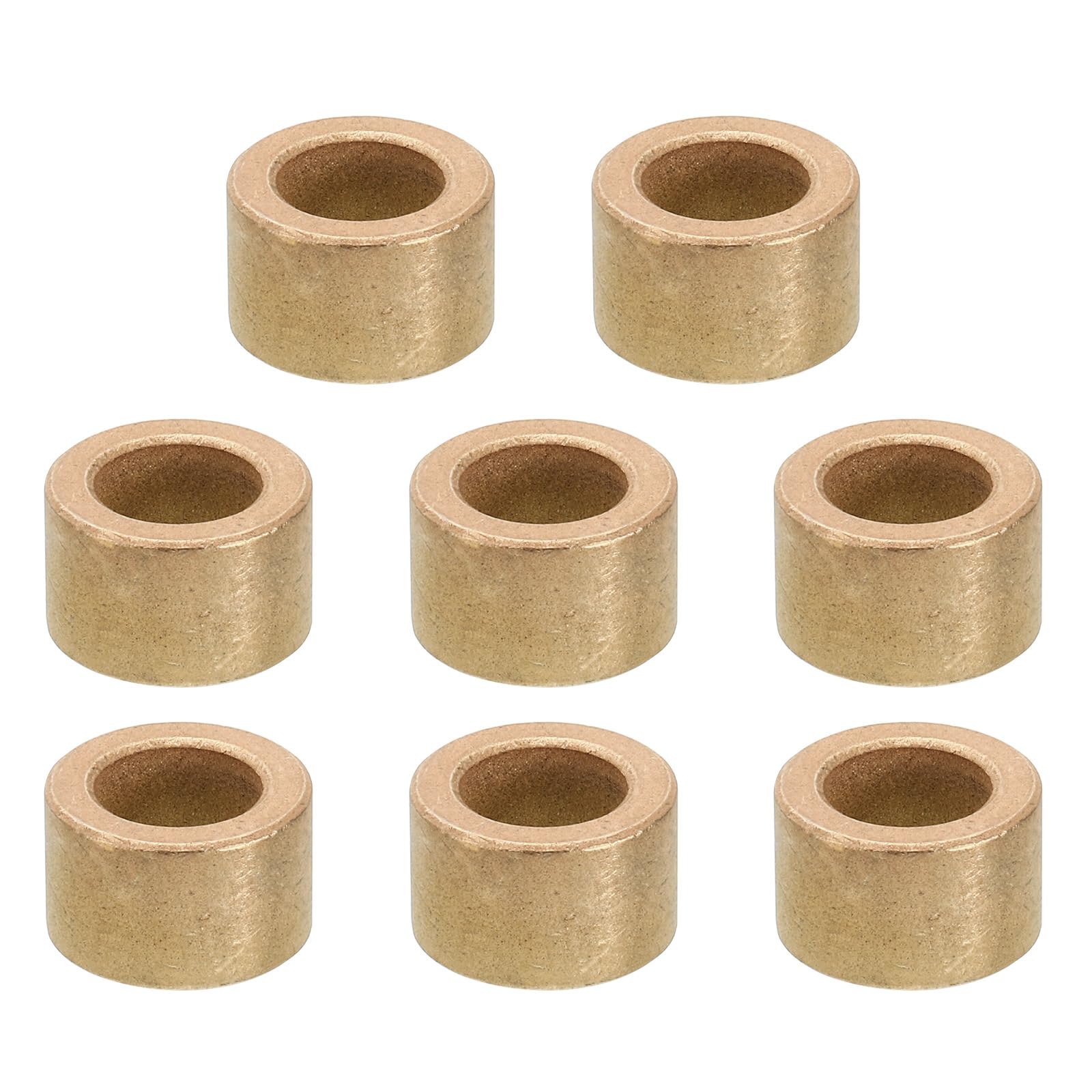 PATIKIL M10 Brass Spacers, 8 Pcs Metal Spacer Brass 10mm ID x 16mm OD x 10mm L Brass Spacers Screw Standoff for 3/8 Inch or M10 Screw